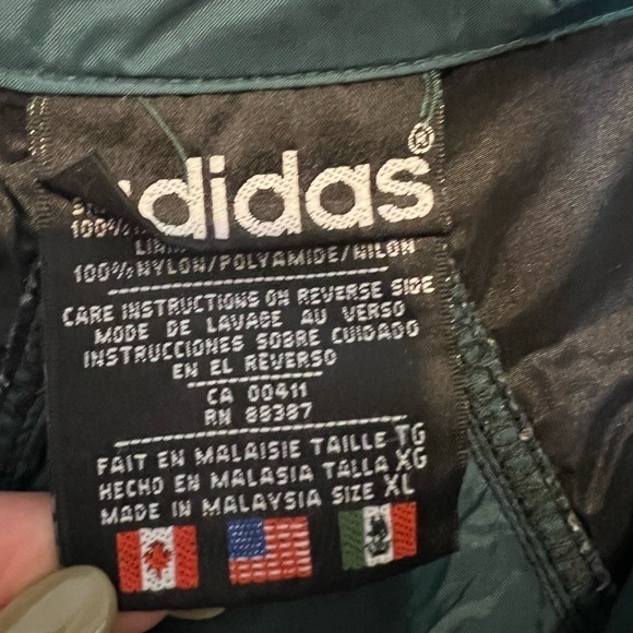 Vintage Adidas Track Jacket Full Zip Windbreaker XL - Picture 5 of 6